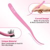 PRO Lash Tweezers Eyelash Applicator for Lash Clusters 3 IN 1 DIY Lash Extension Professional Lash Tweezers Kit Super Grip Eyelash Tweezers with Lash Brush(3 pcs-02)