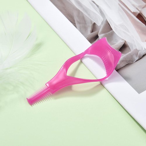 KUNFOWL 10 Pcs Mascara Shield Applicationlicator Guard, 3 in 1 Eyelashes Tools, Red Eyelash Tool Upper and Lower Eye Lash Mascara Tool Guard for Girls and Women