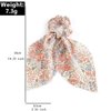3 Pcs Flower Hair Scarf Scrunchies Chiffon Elastic Band Long Tails Scrunchy With Bows Hair Ties for Girl