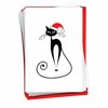The Best Card Company - 12 Beautiful Merry Christmas Cards (1 Design, 12 Cards) - Bulk Boxed Xmas Stationery Set with Envelopes - Meowy Christmas B3265AXSG