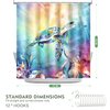 Blue Ocean Shower Curtain Teal Sea Turtle Shower Curtains for Bathroom, Waterproof Fabric Shower Curtain Set with Hooks, Nautical Coastal Navy Beach Shower Curtains Ocean Bathroom Decor, 72x72 In