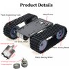 Professional DIY Tracked Robot Chassis Smart Tank Car Platform Kit with 2pcs High Torque DC Motors, Caterpillar Robotic Crawler Sciences Eduactional Model for Arduino Raspberry Pi STEAM