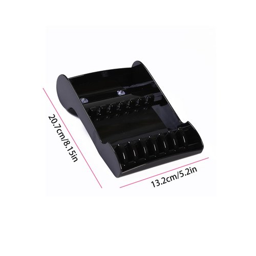 WenTigDY Salon Scissors Holder Rack,Salon Scissors Holder Racks Barber,Shears Stand Organizer Storage Tray,Hair Salon Shear Holder ABS Scissors Storage Tray Available,for 6 Scissors (Black)