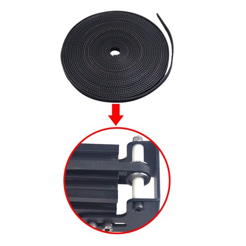 HICTOP 3D Printer Belt 5 Meters(16.5ft) GT2 Belt 2mm Pitch 6mm Wide for Creality Ender 3 3 Pro Ender 5 CR-10 10S Anycubic Kobra Max Anet A8 CNC and Other 3D Printers