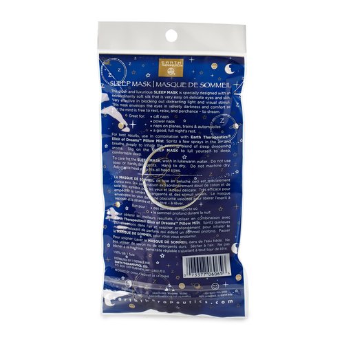 Earth Therapeutics Dream Zone Sleep Mask – Comfortable & Versatile – Soft & Plush Cushioning for Peaceful Slumber – Elastic Strap Adjusting