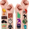 90 PCS American Football Temporary Tattoos Theme Birthday Party Decorations Supplies Favors Decor Soccer Sport Rugby Cheerleaders Tattoo Stickers Gifts for Games Kids Girls Boys School Prizes Carnival