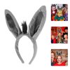 Holibanna Animal Donkey Ear Headbands Party Favors Zoo Animal Costume Headband Jungle Plush Donkey Ear Hair Hoop for Adult Holiday Zoo Birthday Animal Party Cosplay