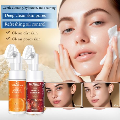 Zegrox Facial Cleanser, Pomegranate face wash with vitamins and antioxidants, Skin Care Face Cleanser for Gentle Cleansing, Moisturizing and Nourishing, 150ml(5.1 fl oz)