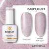 BLUESKY Reflective Glitter Gel Nail Polish- Light Lilac Shimmer Sparkly Gel Nail Polish Soak Off Gel Polish,UV/LED Lamp Cures, Long Lasting, Vegan, Nail Art, DIY at Home, 15ML, 63903P/FAIRY DUST