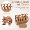 8PCS Small Claw Hair Clips for Thin Hair Women, 1.6" Small Claw Clips Matte Medium Hair Clips for Thin Fine Thick Hair Strong Hold Double Row Teeth Hair Clip Cute Jaw Clamps Girls