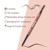 Eyebrow Filler, Waterproof Eyebrow Pencil, Automatic Retractable Eye Brow Pen with Spoolie for Red Hair, Ultra Precise Brow Pen for Defining Filling, Longlasting and Sweat-proof,Auburn YES.EYE DO