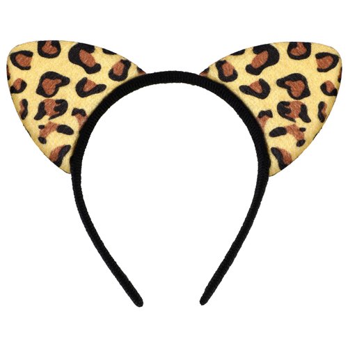 WLLHYF Leopard Ears Halloween Headband, Cute Cat Ears Headbands Halloween Cosplay Costume Accessories for Adults Party Decorations Supplies