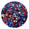 EDIBLE GLITTER - STARS Wonder Woman (Blue - Red) Color, 1/4 oz. for cakes, stars, for cupcakes, for cookies By Oh! Sweet Art