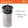 GSI Outdoors, Glacier Stainless JavaPress, 30oz French Press Coffee Mug for Camping, Brushed