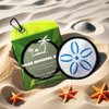 Chzisuyy Sand Remover for Beach, Sand Removal Bag, Must Haves Gift for Beach Vacation Camping Travel Trip Talc-Free, Reusable (Light Blue, Round)