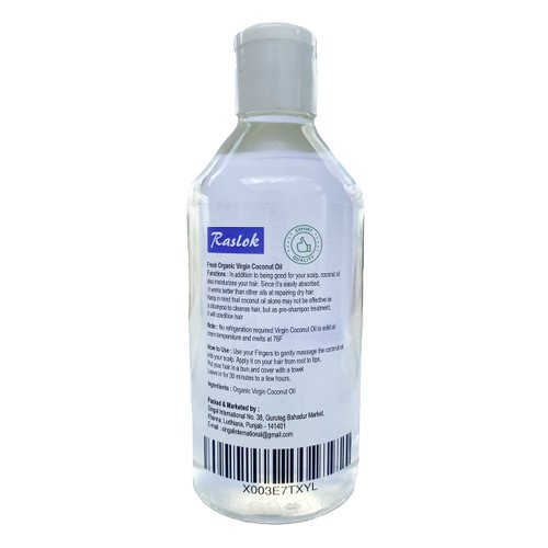 Raslok | 100% Pure Coconut Oil | For All Hair Textures & Skin Types | Ultra Skin Moisturizer & Promotes Healthy Hair Growth | | Free Of Parabens, Silicones, Sulfates