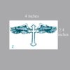 Yeeech Temporary Tattoos for Kids Cross Wings Halloween Neck Makeup Waterproof Small (4 Sheets)
