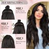 FREEMEIGE Hair Extensions,Clip in Hair Extensions for Women,Clip in Synthetic Hair Extensions Long Wavy 4PCS Thick Hairpieces Fiber Double Weft Natural Hair Extensions 20 Inch for Women