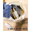 AUSVKAI Canvas Tote Bag Aesthetic for Women, Cute Trendy Wildflowers Reusable Cloth Cotton Bags with Handle for Grocery School Shopping Beach