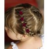 Wecoe 30 Pcs Small Dark Red Rose Flower Hair Clips Girls Tiny Mini Hair Clips Cute Decorative Hair Clips Kids Baby Toddler Wedding Hair Accessories Women Girls Valentine's Day Chirstmas Gift