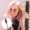 Portable Mini Pin Bamboo Hair Brush with Steel Bristles Detangling Brush Wig Hair Brush Small Wire Cushion Brush with Wood Handle Travel Natural Wood Comb with Metal Bristles for Women