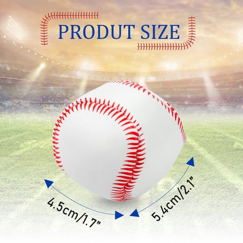 Weoxpr 24 Pack Mini Foam Baseballs - 2 Inch Soft Baseball Toys Squeeze Stress Relief Balls for Kid Themed Party Favors, Sports, Gifts