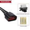 Anina WPT688 Blower Motor Connector for 2004-2018 Ford Lincoln Mercury HVAC Fan Blower Motor Resistor Wiring Harness Pigtail 3U2Z14S411ZEA