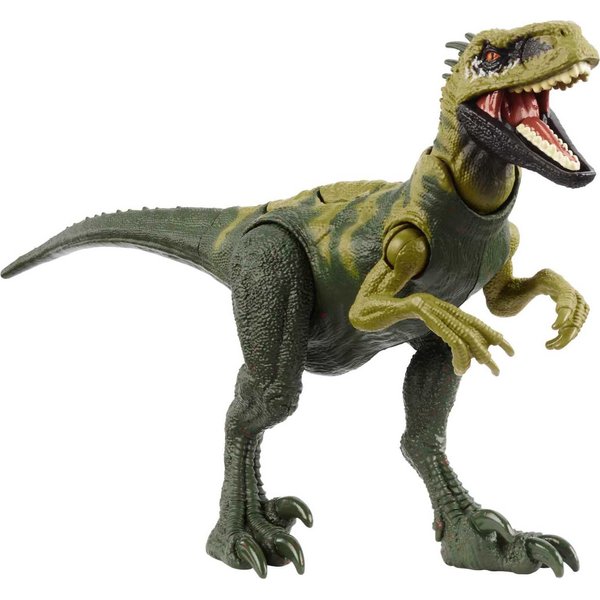 Mattel Jurassic World Strike Attack Dinosaur Toy, Atrociraptor Action Figure with Movable Joints & Strike Motion