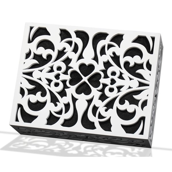 ORYX Doorbell Chime Cover Box Only, White Door Bell Covers for Wall, Wood Piano Paint Design for Decorative