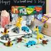JOYIN 24 Packs Valentines Day Cards with Safari Animal Building Blocks for Valentine Party Favor, Classroom Exchange Prize, Valentine’s Greeting Cards