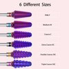 ERUIKA Tungsten Carbide Tornado Nail Drill Bits,3/32'' Two Way Safety Use Efile Multi-function Bits,Suitable Fast Remove for Acrylic Gels Manicure Pedicure Rotary Tools (Purple, Fine - F)