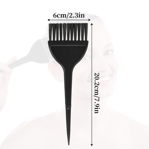 Hair Coloring Brush Kit - 3 Pcs Hair Dye Brushes with Applicator for Salon and DIY Home Hair Tinting (Black)