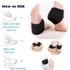 Heel Cushion, Gel Heel Cups for Heel Pain Plantar Fasciitis, Heel Protectors Heel Pads Great for Aching Feet,Tendinitis, Bone spur, Cracked Heel Repair,for Men & Women (Black)