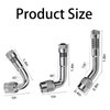 ACCRETION 2 Pieces Valve Stem Extension Stainless Steel Tire Extender Braided Valve Stem Extender 6 Pieces 45 90 135 Degree Brass Valve Stem Extender Tire for Most Cars Truck (12 Inch)