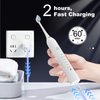 MAXWISDOM Electric Toothbrush 2 Pack - Electric Toothbrush for Adults with 10 Replacement Brush Heads, 2 Toothbrush Holders, 6 Modes, Smart Timer, 2 Hours Charge for 60 Days (Black & White)