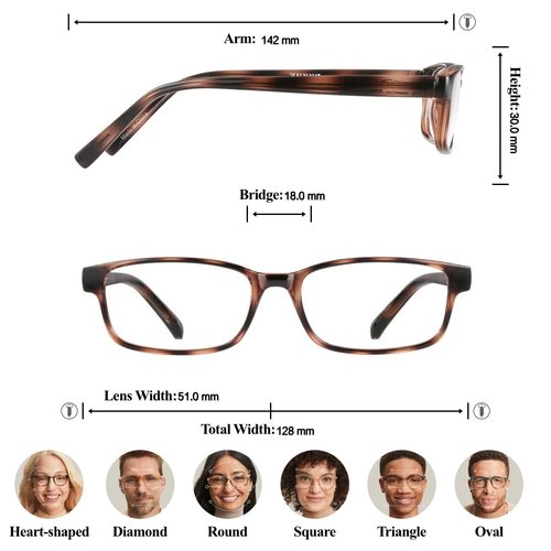 ZENNI Blue Light Blocking Glasses for Women Men Rectangle Frame Relieve Digital Screen Eye Strain TR90 Light Eyewear