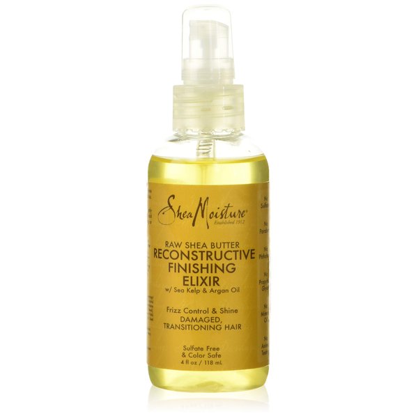 SheaMoisture Hair Styling Agent, Raw Shea Butter Reconstructive Finishing Elixir Hair Oil for Dry Hair, 4 oz