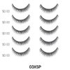 Laflare Premium Silk Lashes 3D Faux Mink Eyelashes Multipack, Light, Natural Looking, Professional Easy to Apply Eyelashes in a Knitted Style 5 Pairs Value Pack (03X5P)