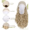 Qlenkay Newsboy Cap with Bob Hair Extensions Short Curly Wavy Wig Hat 8 Panel Visor Beret Attached Synthetic 14'' Hairpiece for Woman Ash Blonde Mix Bleach Blonde