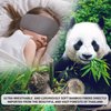 Sleepy Panda Bamboo Sleep Mask - Luxuriously Soft & Light Breathable Bamboo Fabric - 100% Blackout Dry Eye Protection Mask - Best for Side, Back & Front Sleeping Positions - Free Bonus Ear Plugs