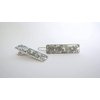 Generic Small silver metal filigree leaf hair alligator clip barrette for fine thin hair (Clip quantity: 1 clip, Pattern: Barrette)