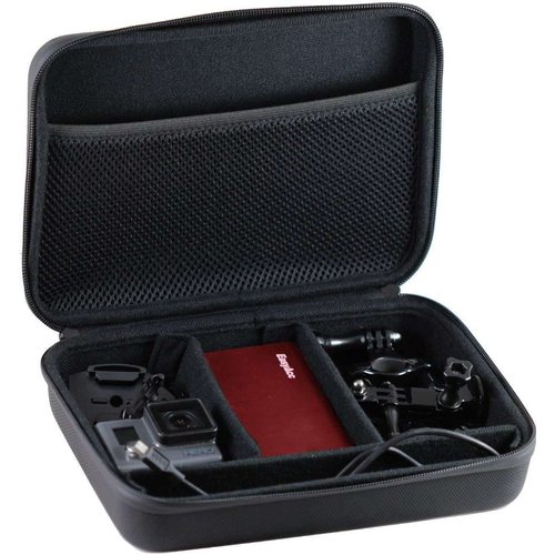 Navitech 9 in 1 Action Camera Accessory Combo Kit and Rugged Grey Storage Case Compatible with AEE Technology S60 Plus HD LCD TFT Display Time Lapse Action Camera