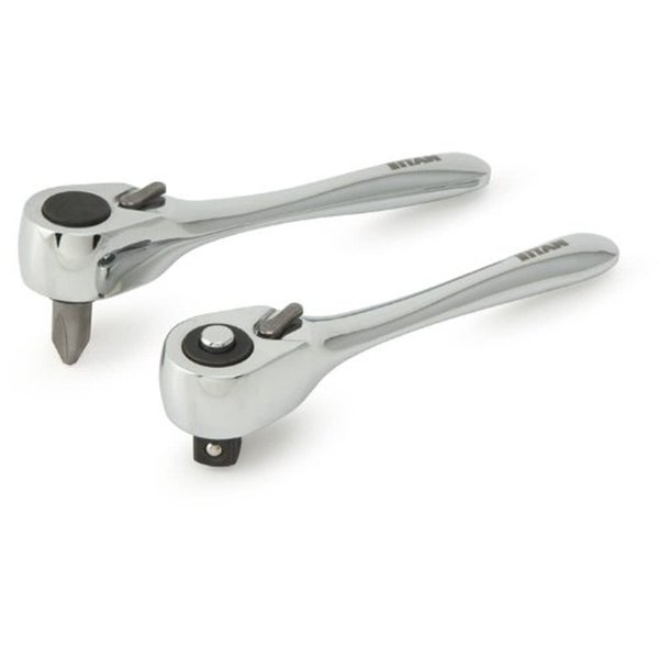 Titan 11202 2-Piece Micro Ratcheting Bit Driver and Ratchet Set