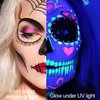 Joyeee Neon Face Paint, Glow In The Dark Body Painting, Water Activated Eyeliner, Water Based Glow In The Dark Party Halloween Washable for Kids Adult Body Paint