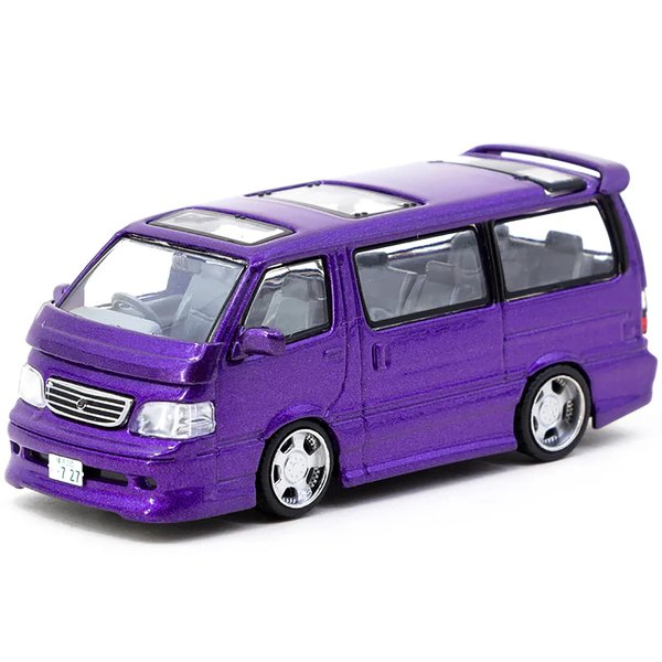 Wagon Custom Van RHD (Right Hand Drive) Purple Metallic Road64 Series 1/64 Diecast Model Car by Tarmac Works T64R-078-PU