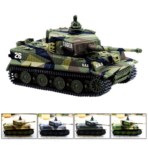 Cheerwing 1:72 German Tiger I Panzer Tank Remote Control Mini RC Tank with Rotating Turret and Sound