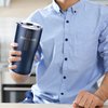Dad Tumbler - Blessed Dad - Dad Gifts from Daughter Son Wife - 20 Oz Stainless Steel Coffee Travel Mug For Men - Christian Gifts for Men - Best Dad Ever Birthday Gifts for Men Husband (Navy Blue)
