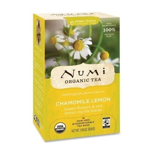 Numi Organic Tea Caffeine Free Chamomile Lemon - 18 Tea Bags, Pack of 4