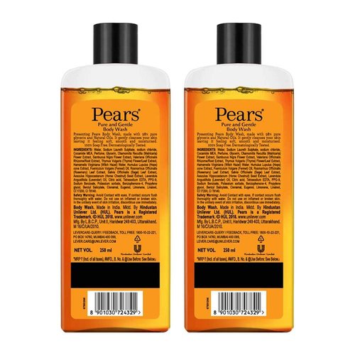 Pears Pure and Gentle Shower Gel, 250ml (Pack of 2)
