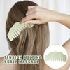Jade Hair Comb Body Stone Back Gua Sha Tool Men Women Head Massager Scalp Comb for Stress Relax, Dandruff, Hair Growth, Acupuncture, Facial Trigger Point Treatment, Estheticians Therapists Supplies